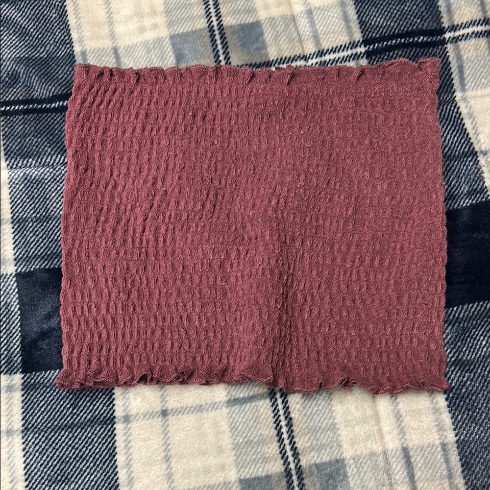 Textured Burgundy Fabric Swatch